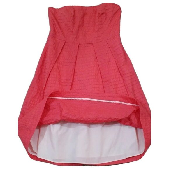 J.CREW~Women's Size 6~Orange Textured Strapless Cotton Party Fully Lined Dress. - Picture 11 of 12